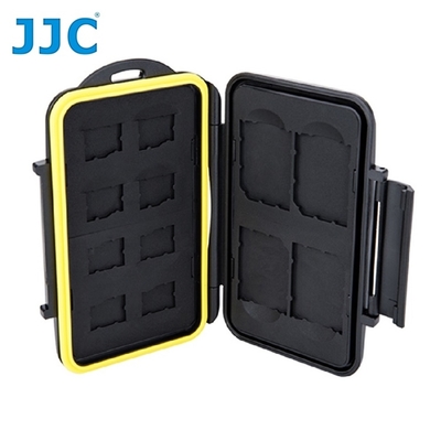 JJC防水防撞12張(Micro)SD記憶卡儲存盒MC-SDMSD12記憶卡收納盒(4張SD卡和8張Micro SD卡，可共12張記憶卡)