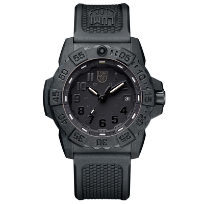 LUMINOX 雷明時NAVY SEAL 3500全新海豹2代系列腕錶-黑x黑時標/45mm