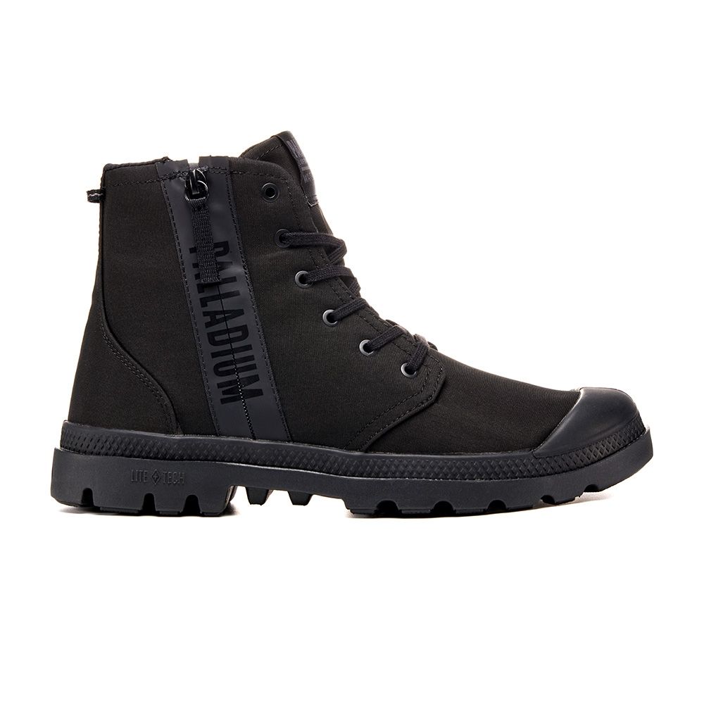 PALLADIUM PAMPA HI SEEKR2 LT+WP+輕量再生大底橘標防水鞋/休閒鞋-男鞋/女鞋-黑 (黑色系)