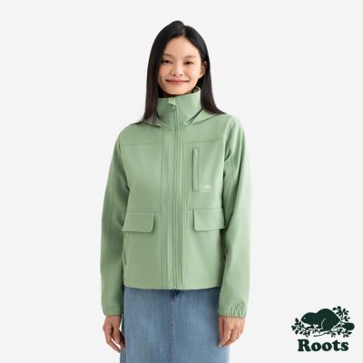 Roots女裝- ATHLEISURE 平織外套-尤加利綠
