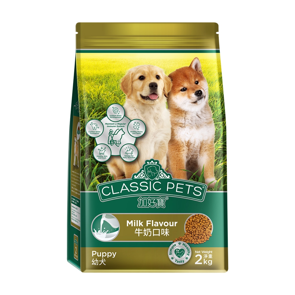 Classic Pets 加好寶幼犬乾狗糧 - 牛奶口味 2KG