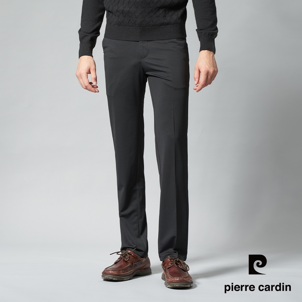 pierre cardin 皮爾卡登 男款 彈力修身舒適長褲(平口褲／打褶褲 任選) (B款平口)