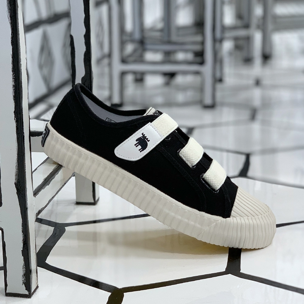 moz瑞典厚底駝鹿魔鬼氈帆布餅乾鞋(經典黑) | 帆布鞋| Yahoo購物中心