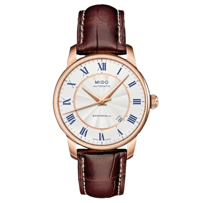 MIDO美度 官方授權 BARONCELLI永恆系列 羅馬機械腕錶 錶 手錶 送禮 38mm/ M86002218