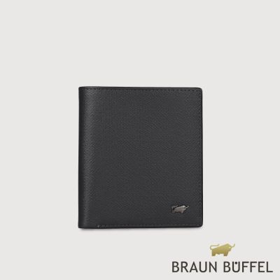 【BRAUN BUFFEL 德國小金牛】台灣總代理 安德勒-1 6卡直立短夾-黑色/BF531-306-BK