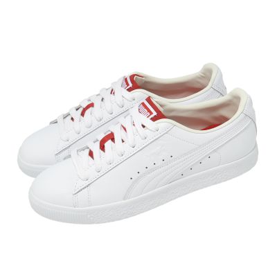 Puma 休閒鞋 Clyde Varsity II 男鞋 女鞋 白 紅 小白鞋 百搭 皮革 396491-01