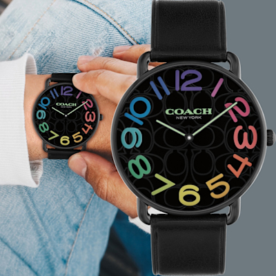 COACH Elliot CC彩虹數字手錶 男錶 寵愛媽媽 送禮推薦-41mm CO14602733
