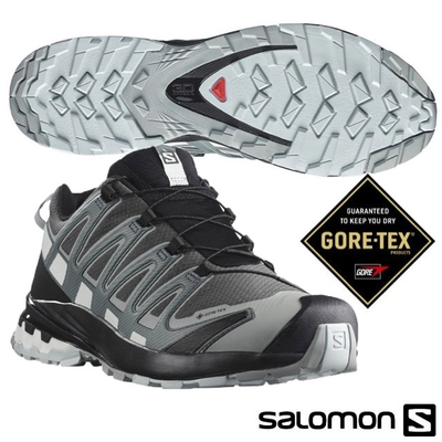 索羅門 SALOMON 男 XA PRO 3D V8 GTX 輕量健野鞋 磁灰/暴綠/白