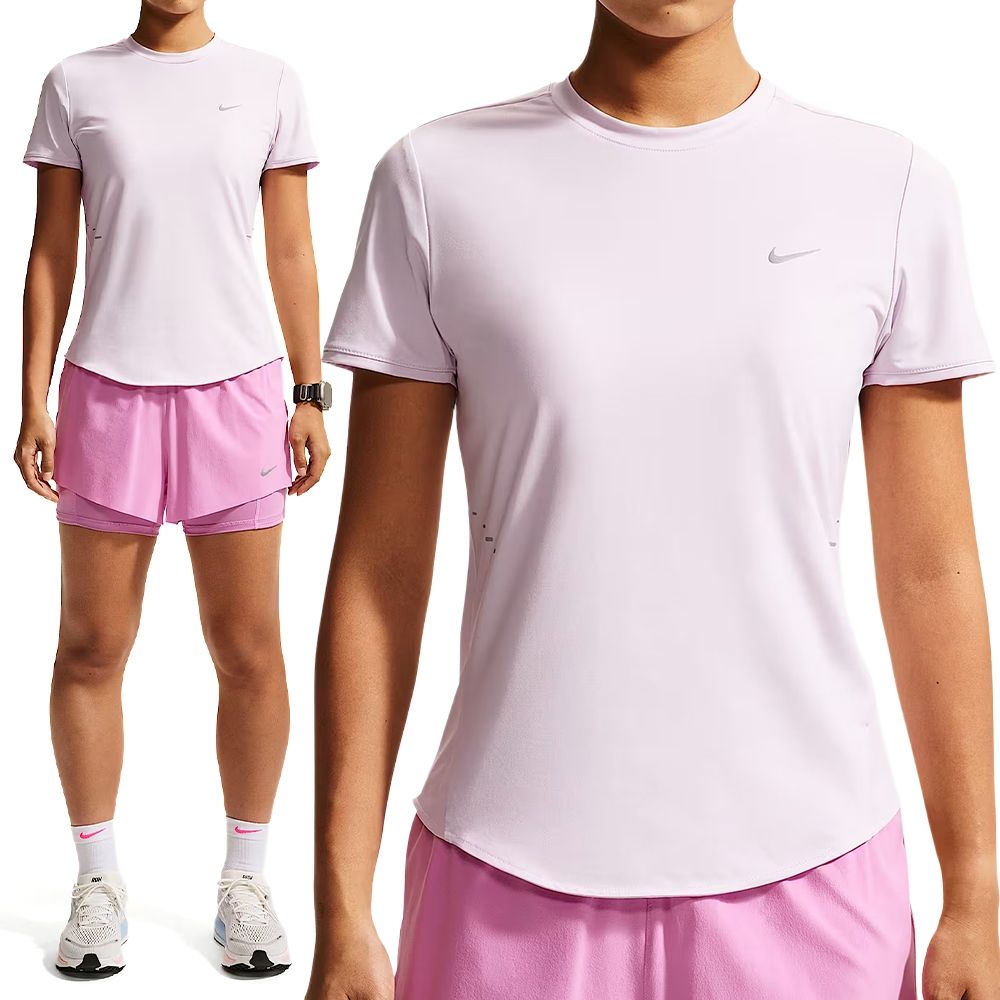 Nike As W Nk Swift Df Ss Top 短袖 女款 粉紫色 速乾 慢跑 運動 HM9699-583