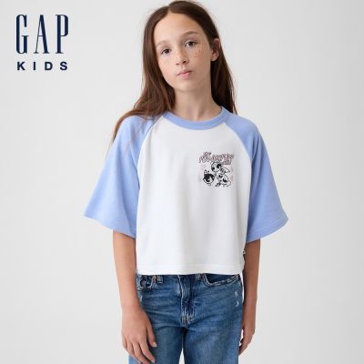 【GAP】兒童Gap × 飛天小女警法式毛圈布T恤-淺藍(907412)