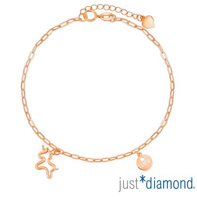 【Just Diamond】幸運獨角獸 18K玫瑰金手鍊(網路限定)