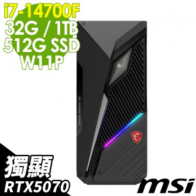 MSI 微星 MAG Infinite S3 電競電腦 (i7-14700F/32G/1TB+512G SSD/RTX5070-12G/W11P)