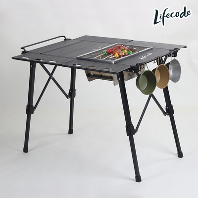 LIFECODE 黑金鋼-鋁合金三單位IGT戰術桌/折疊桌