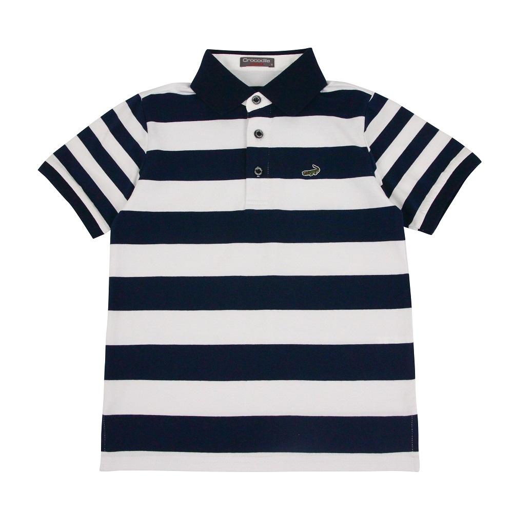 Crocodile Junior小鱷魚童裝- 經典條紋POLO衫 ( C65101-05 小碼款)