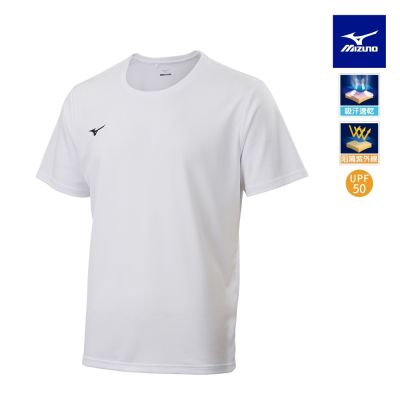 MIZUNO美津濃 LOGO短袖T恤上衣 白 32TAC01101
