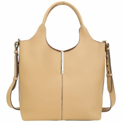 TOD S Barretta 30CM 小金條壓紋牛皮手提/肩背托特包-多色可選