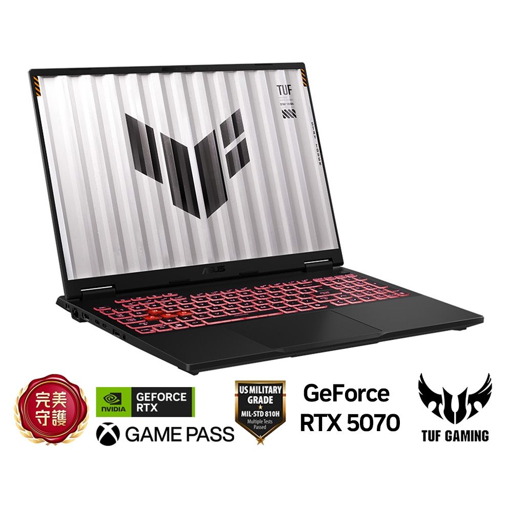 ASUS FA608PP 16吋電競筆電 (Ryzen9 8940HX/GeForce RTX 5070 8GB/16GB/512GB/御鐵灰/TUF Gaming A16)