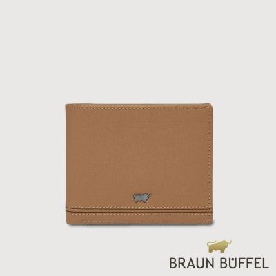 【BRAUN BUFFEL 德國小金牛】台灣總代理 維克多-D 5卡透明窗皮夾-淺棕/BF512-316-CS