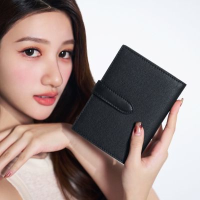 2R 細紋牛皮 Yoyogi 機能收納皮飾中夾 星空黑