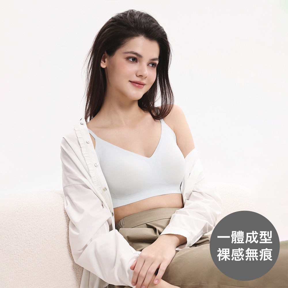 GIORDANO 女裝無縫可調式BRA內衣【多色任選】 (02 水藍)