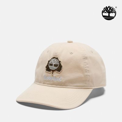 Timberland官方旗艦 中性奶油白休閒棒球帽|A66KEEFL