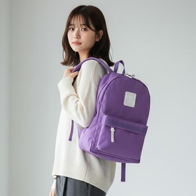 CILOCALA 亮彩尼龍防潑水後揹包 紫藤紫 (中大)