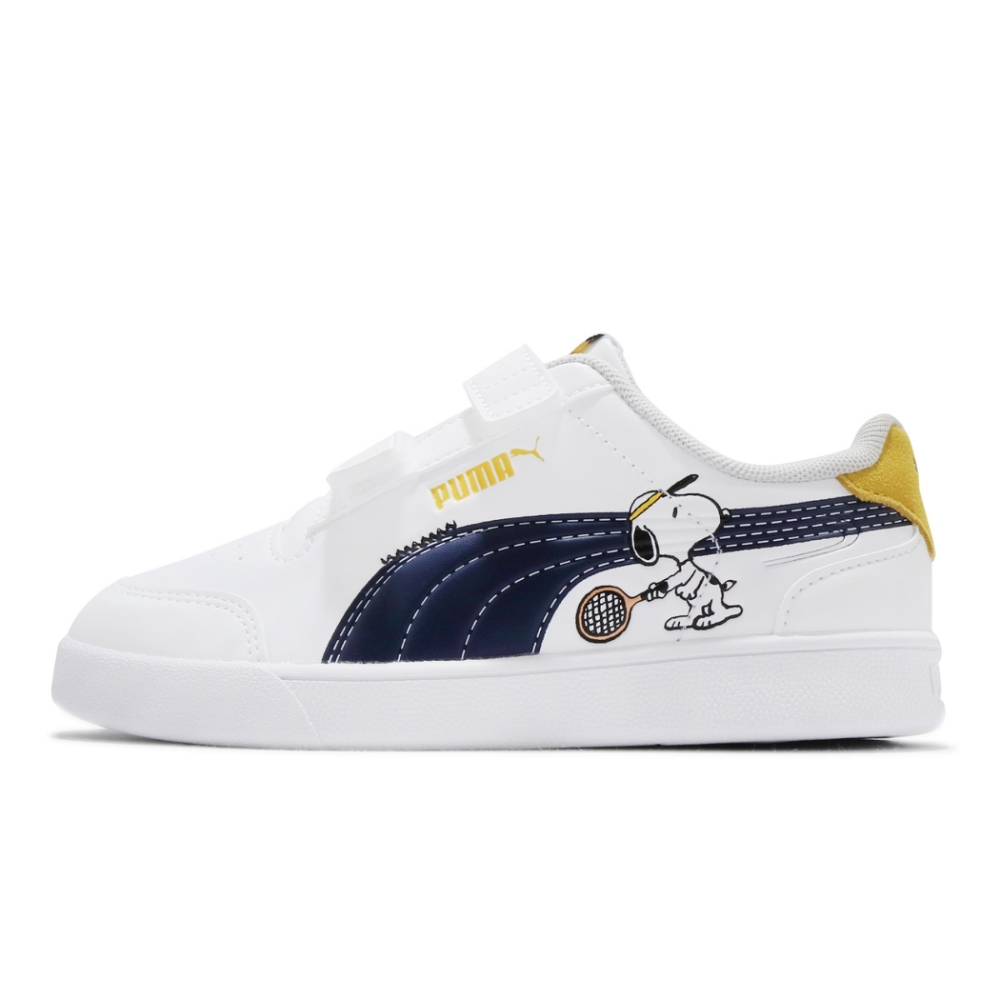 Puma 休閒鞋PEANUTS Shuffle 童鞋聯名史努比簡約穿搭中童魔鬼氈白藍37574001 | 休閒鞋| Yahoo購物中心