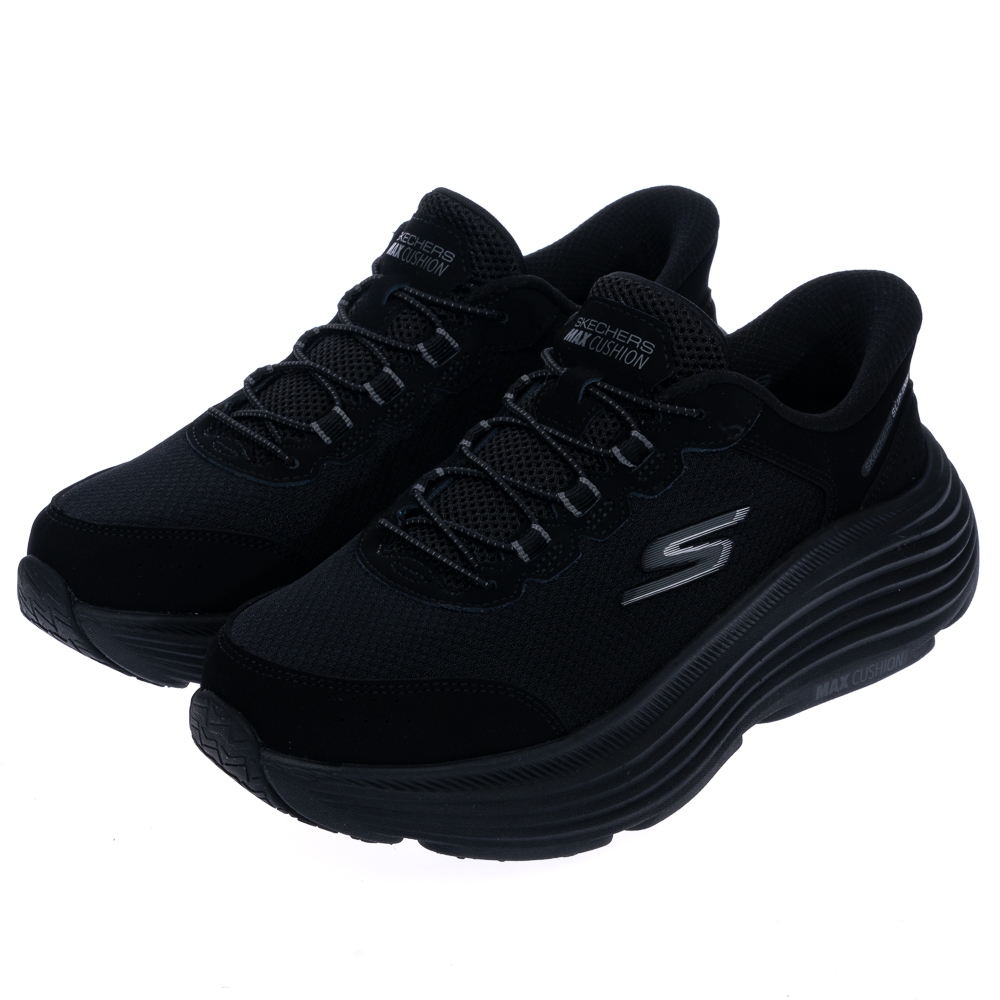 SKECHERS 女鞋 慢跑系列 慢跑鞋 瞬穿舒適科技 GO RUN MAX CUSHIONING ENDEAVOUR 寬楦款 - 129474WBBK