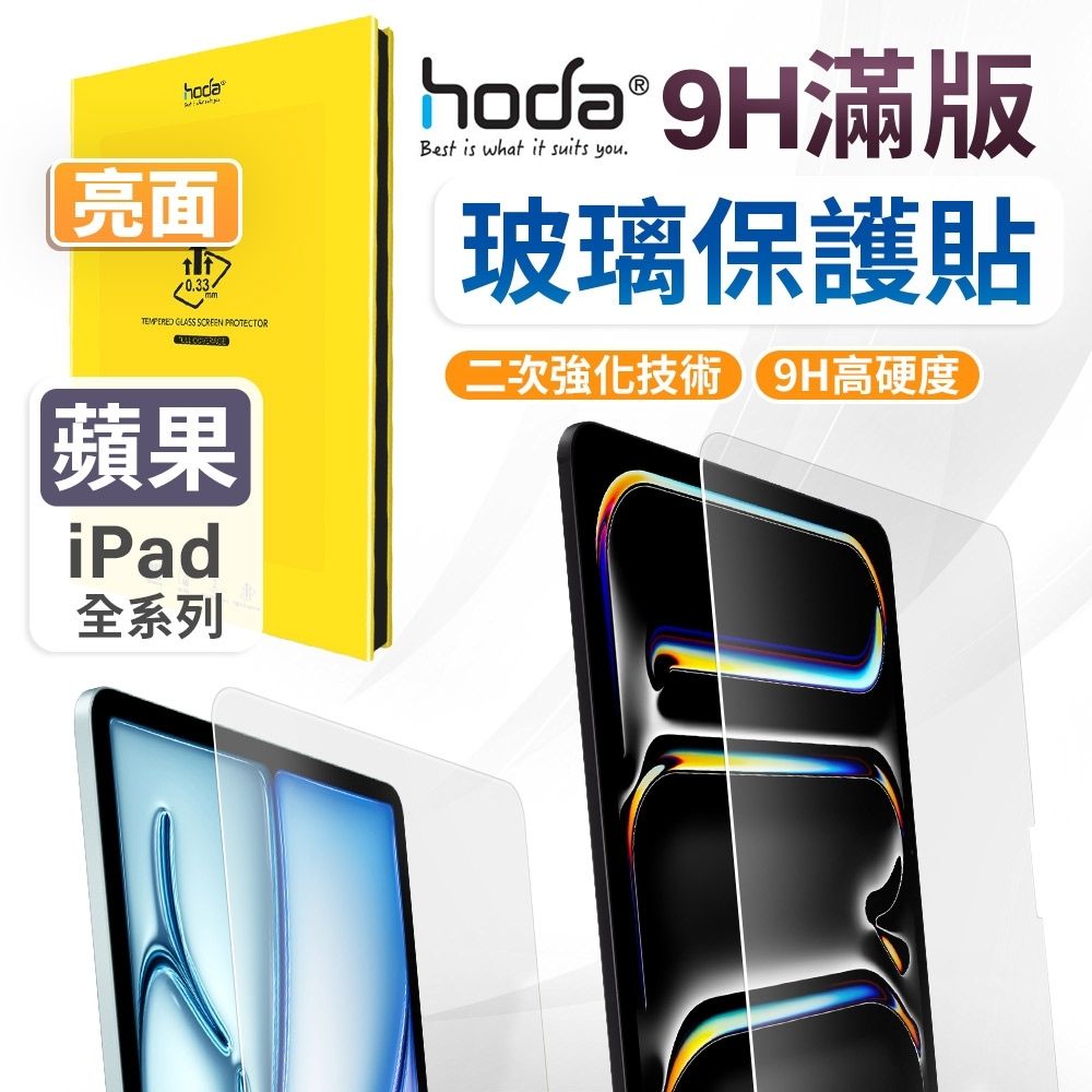 【hoda】 iPad A16 11代 2025 11" / 10代 10.9" 亮面玻璃保護貼