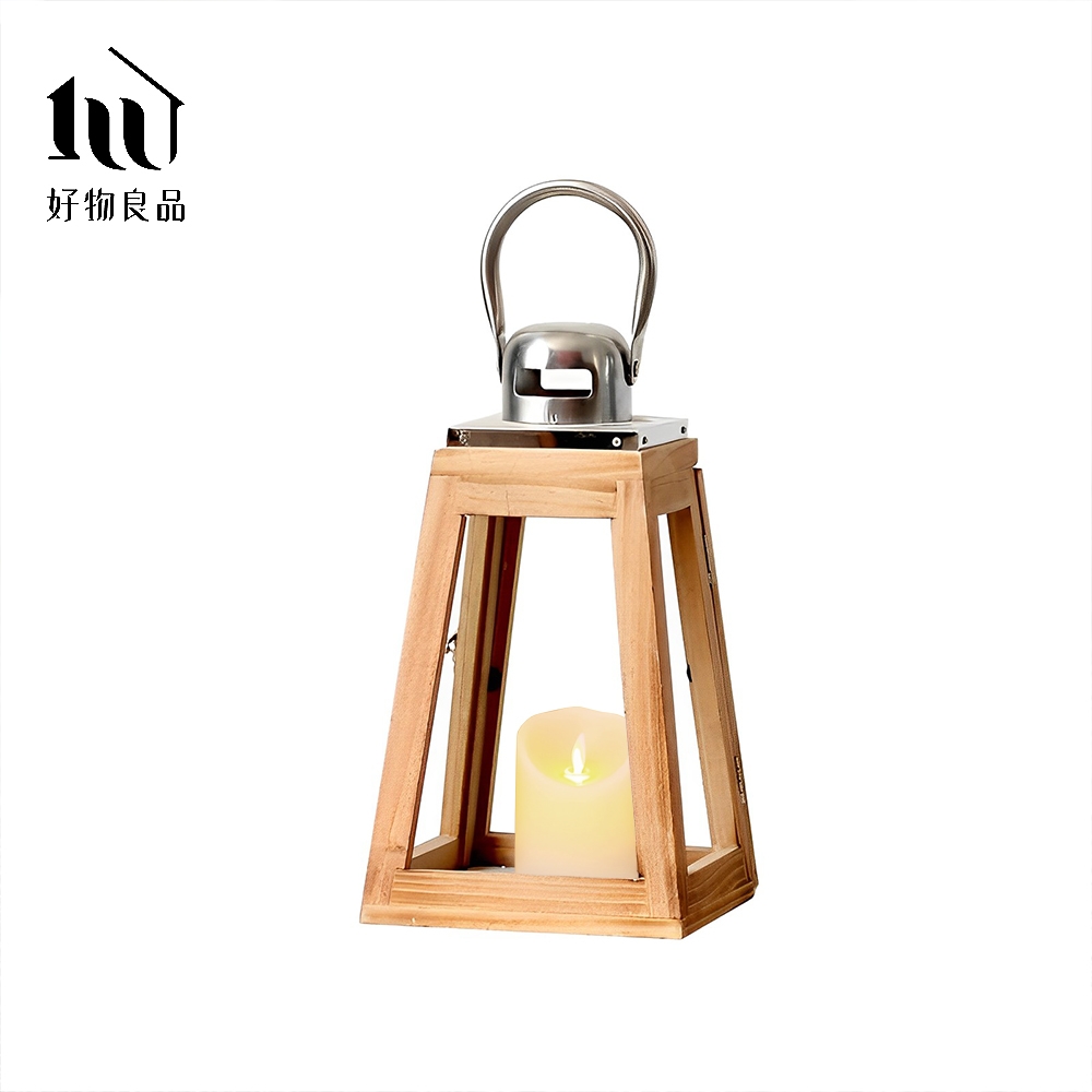 好物良品】小款_燭台花藝原木玻璃裝飾造景(附LED蠟燭) 原木燈座園藝