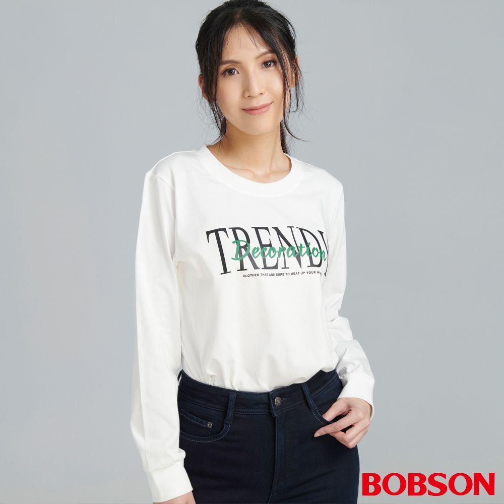 【BOBSON】女款印圖上衣 (82074-80)