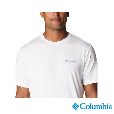 Columbia 哥倫比亞 男款- UPF50快排短袖上衣-白色 UAE08010WT / SS22 | 短袖上衣 | Yahoo購物中心