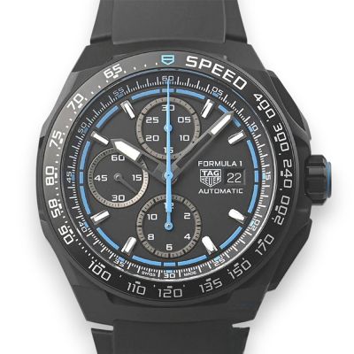 TAG HEUER 豪雅 Formula 1鈦金屬計時橡膠腕錶(CBZ2084.FT8097)x44mm