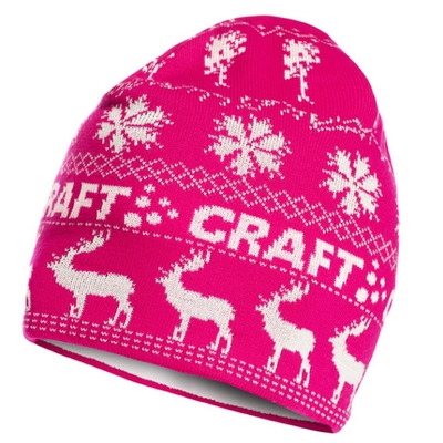瑞典 Craft INGE HAT 英奇帽.彈性透氣保暖針織羊毛帽.毛線帽 桃紅