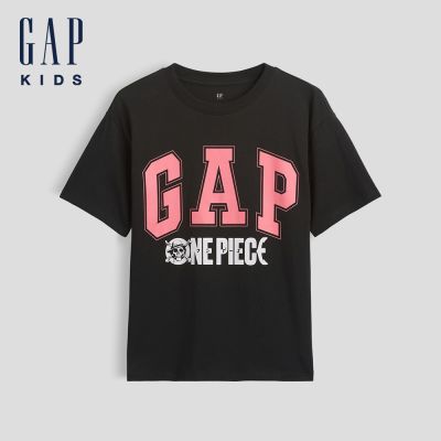 【GAP】兒童Gap × ONE PIECE航海王LogoT恤-無月黑(1180094)