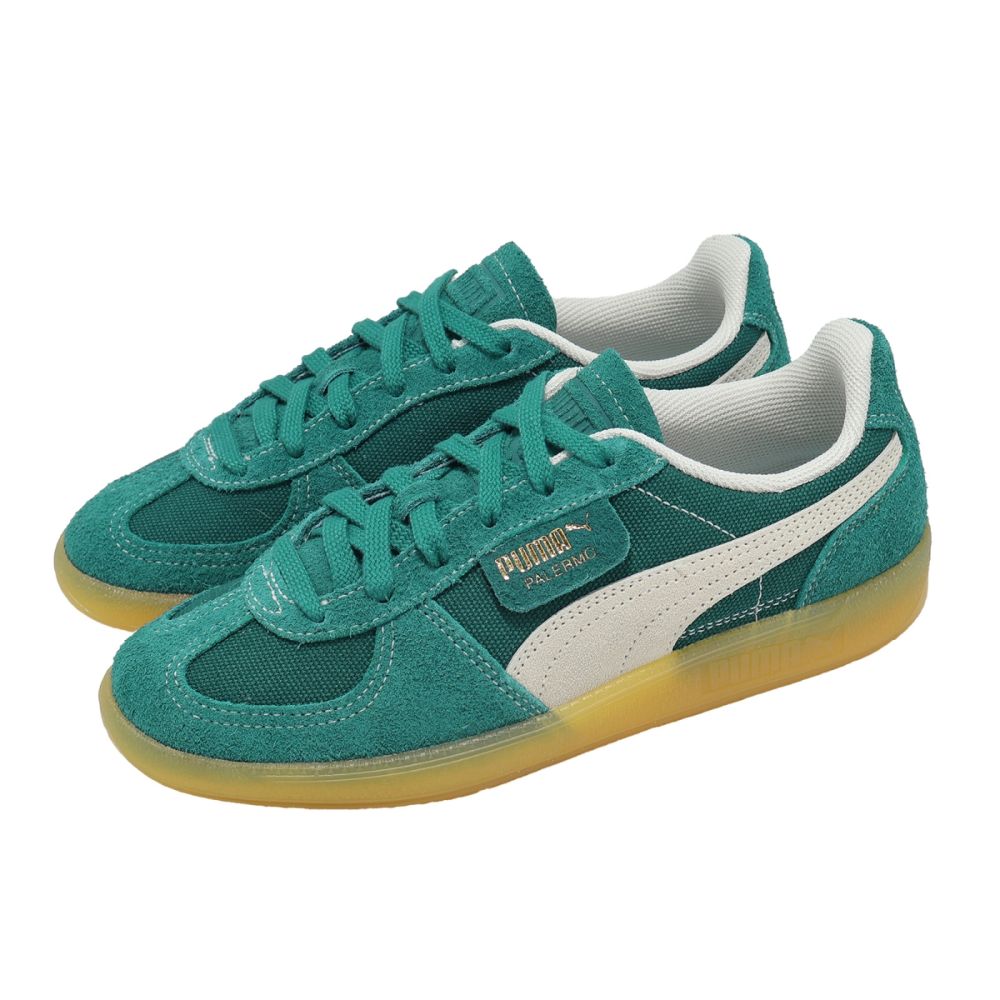 Puma 休閒鞋 Palermo Vintage 男鞋 女鞋 綠 米白 膠底 麂皮 復古 德訓鞋 396841-06