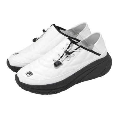 Fila 休閒鞋 Quilted 男鞋 白 厚底 麵包鞋 無鞋帶 懶人鞋 套入式 斐樂 1C346A110