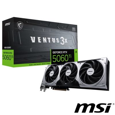MSI微星 GeForce RTX 5060 Ti 8G VENTUS 3X OC 顯示卡