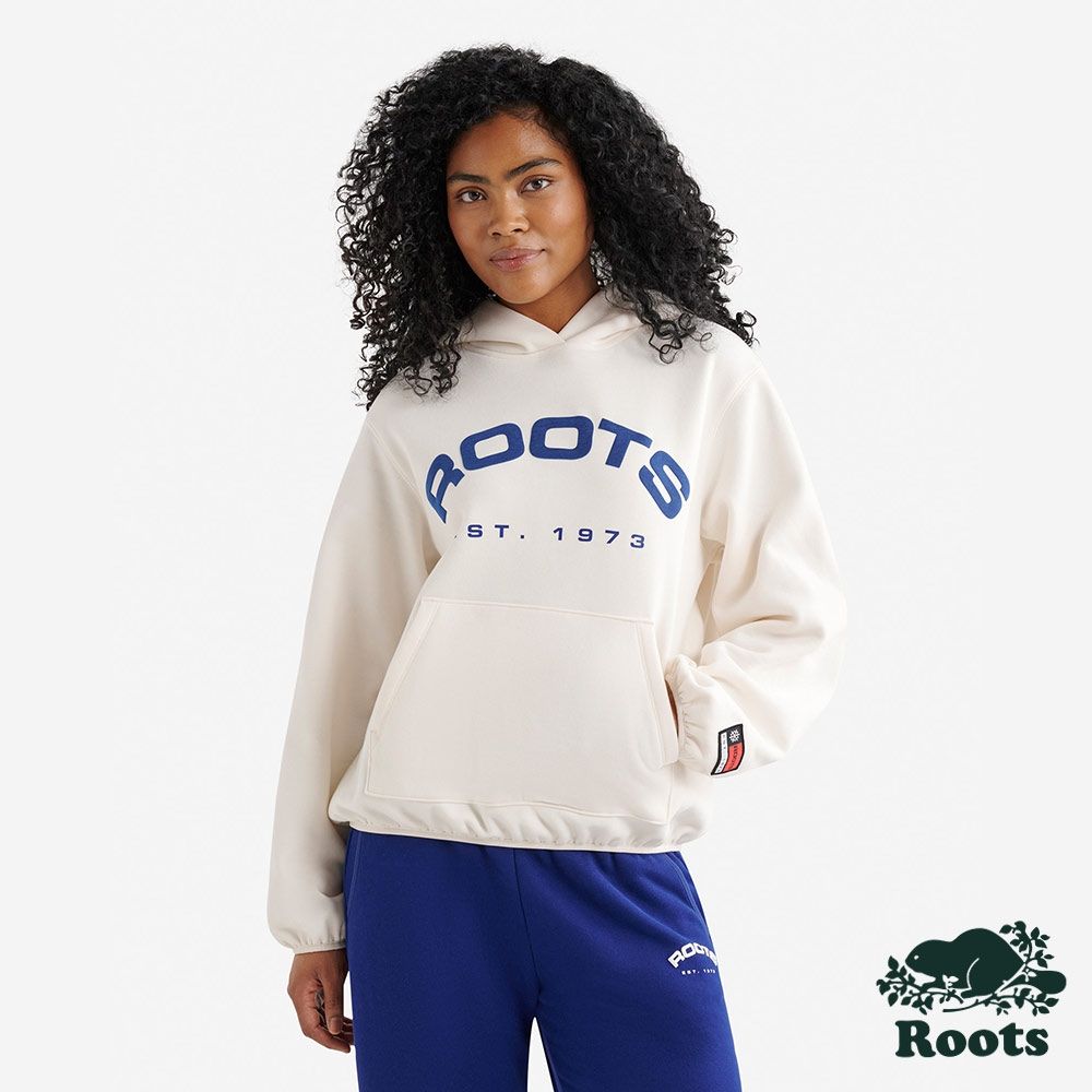 Roots女裝- ALPINE GOODS 連帽上衣-象牙白