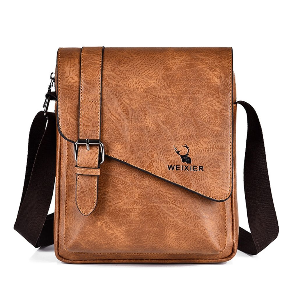 A'classic男士日系復古托特包百搭斜掛包單肩包