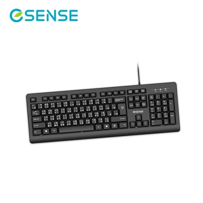 Esense S5655 注音大字體標準鍵盤(黑)