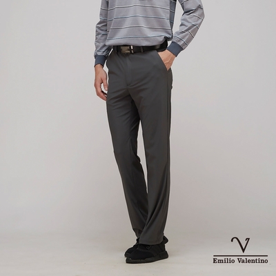 Emilio Valentino 範倫鐵諾 男裝冰絲涼感彈力機能休閒褲 灰(70-3A7721)