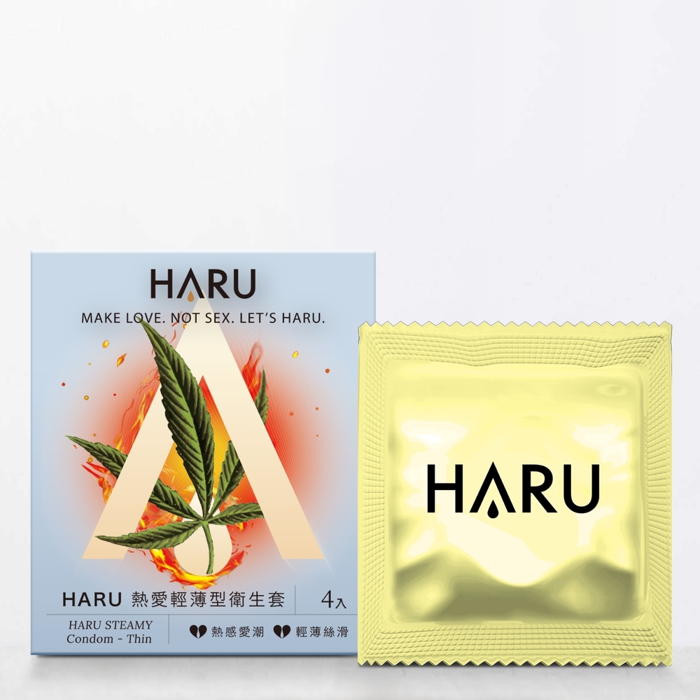 【HARU含春】STEAMY 熱愛輕薄型保險套(4入/盒)