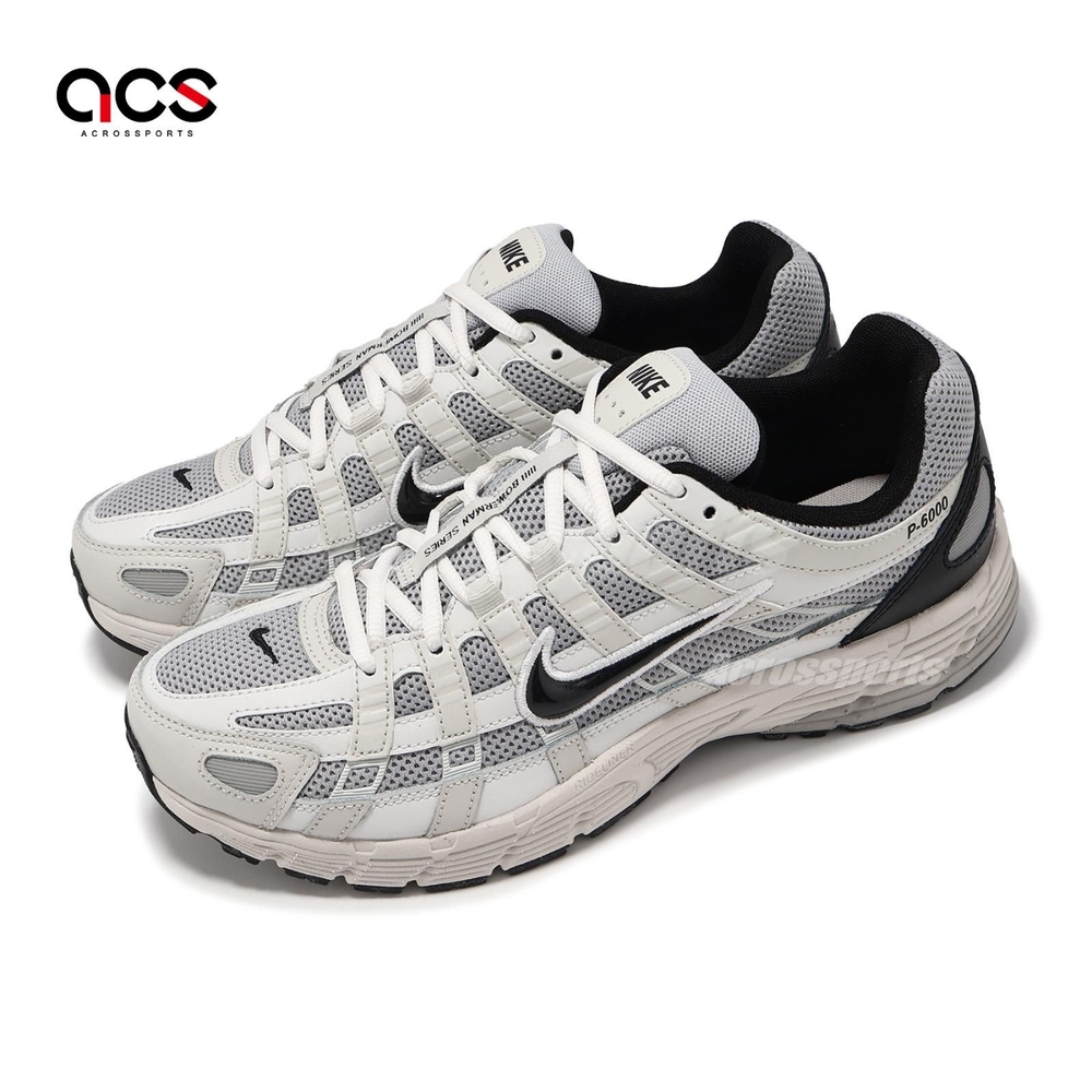 Nike 休閒鞋P-6000 男鞋灰象牙白網布皮革千禧跑鞋復古運動鞋