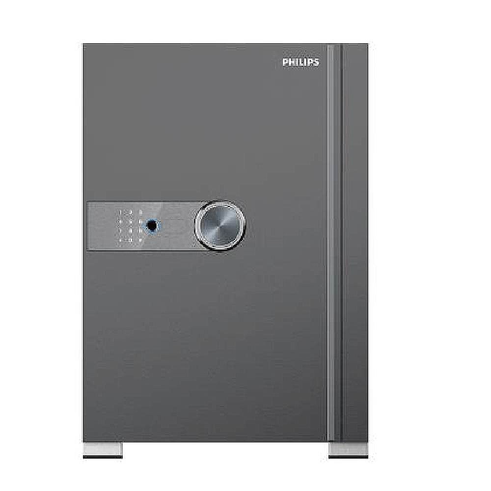 PHILIPS 飛利浦 Smart Safes 智能 伸縮 把手 設計 保險櫃 (指紋/密碼 /機械鑰匙) /台 SBX202-6C-玄日灰
