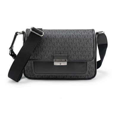 Michael Kors  BRADSHAW上掀式翻蓋肩背包35S5S2BM8B(黑灰)