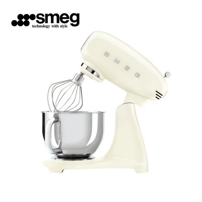 【SMEG】義大利復古美學全彩攪拌機-奶油色_SMF03CRUS (贈烘焙甜點食譜)