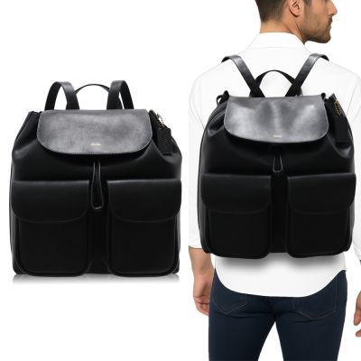COACH 牛皮 / 男女適用 大款 / 後背包(黑色)