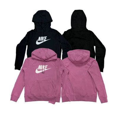 W Nike AS NSW Essntl Hoodie PO 電腦刺繡連帽上衣 黑/粉 BV4127