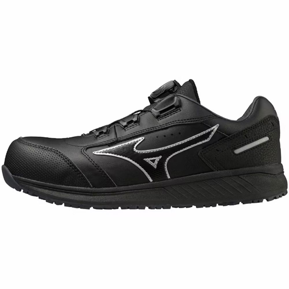 MIZUNO 美津濃 防護鞋 男鞋 免綁鞋帶 BOA旋鈕 鋼頭鞋 工作鞋 3E楦 黑 F1GA247709